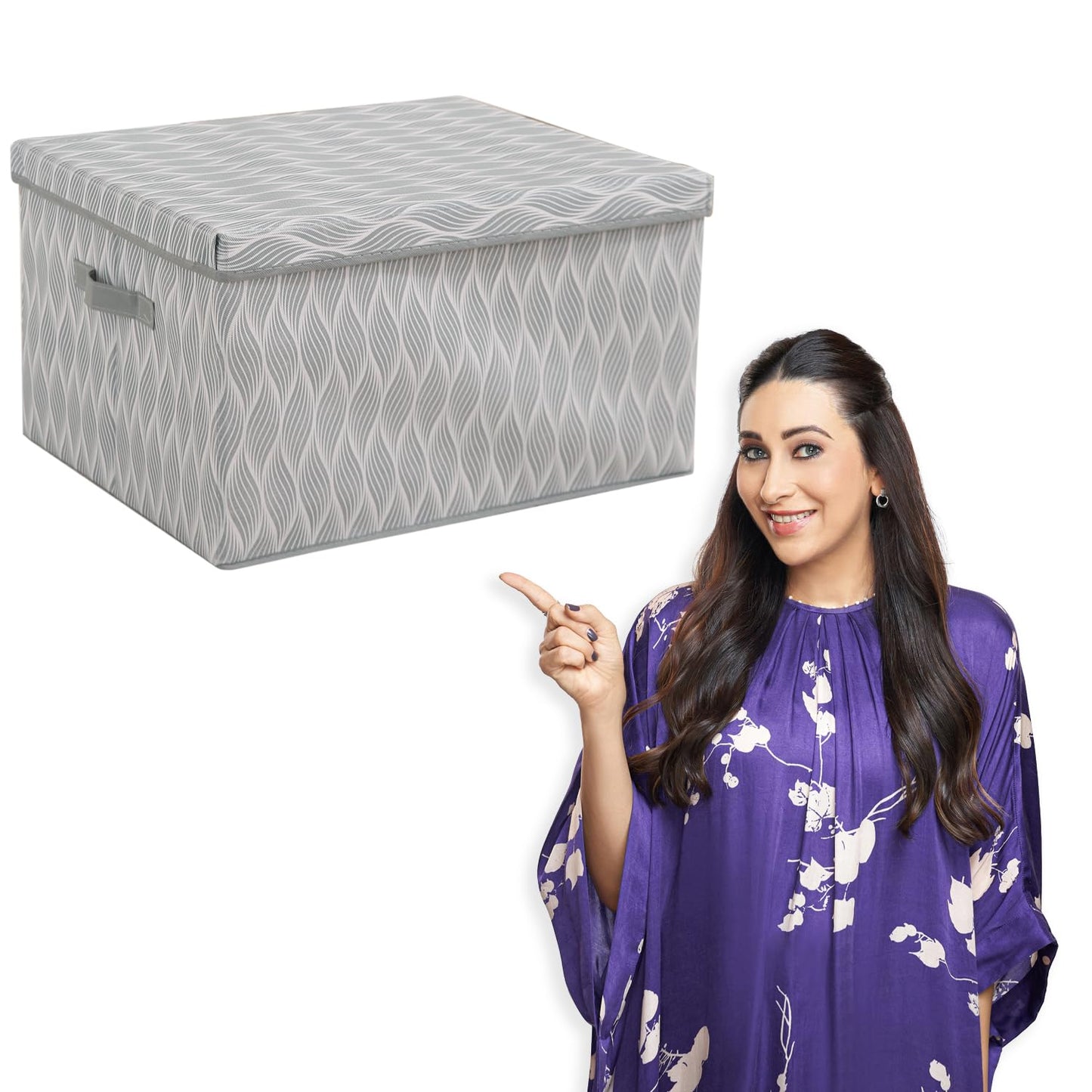 Foldable Cloth Storage Box | Wardrobe Organizer with Lid