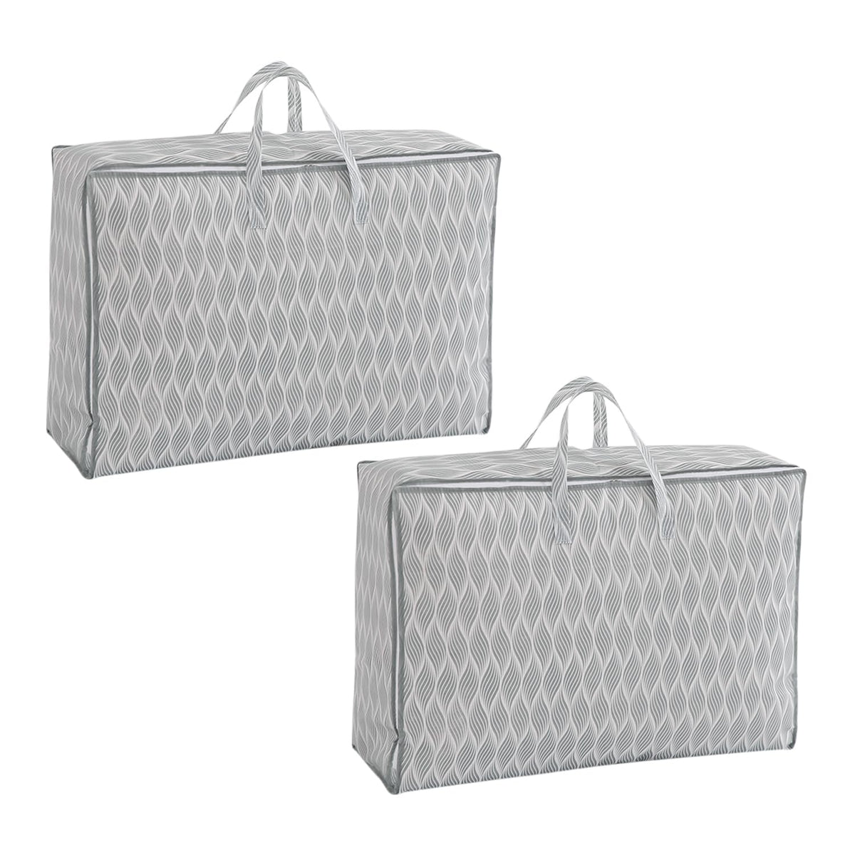 Foldable Clothes & Blanket Storage Bag – Moisture-Resistant, Zippered with Handles