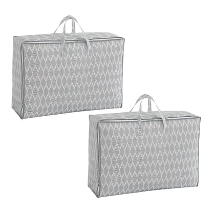 Foldable Clothes & Blanket Storage Bag – Moisture-Resistant, Zippered with Handles