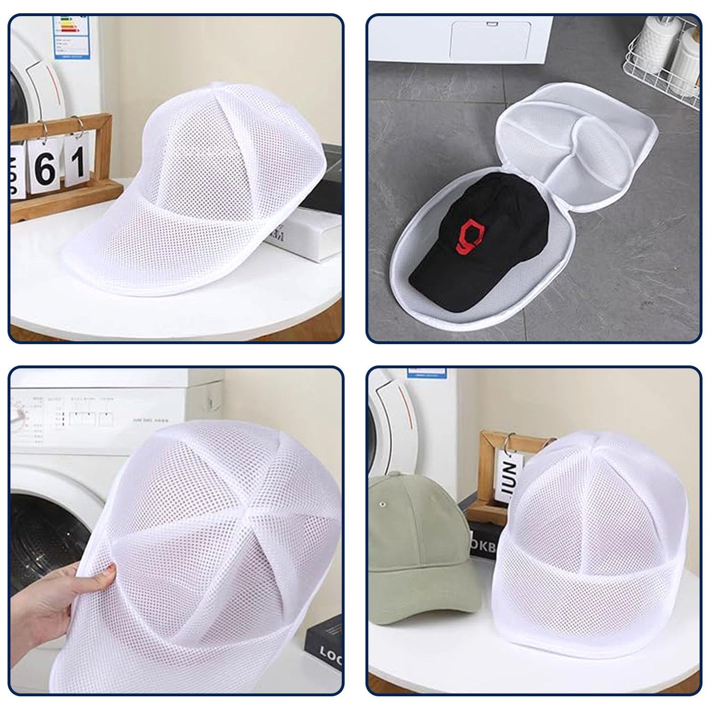 HOKIPO Dual-Layer Mesh Cap Laundry Wash Bag for Washing Machine