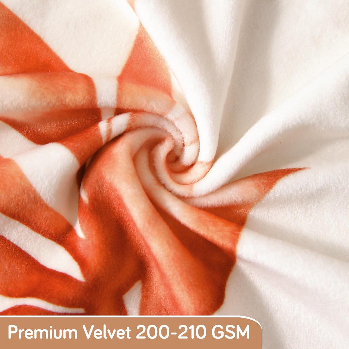 Premium Printed Velvet Elastic Dining Bench Cover, Amber Serene Flora