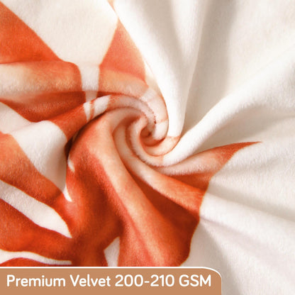 Premium Printed Velvet Elastic Dining Bench Cover, Amber Serene Flora