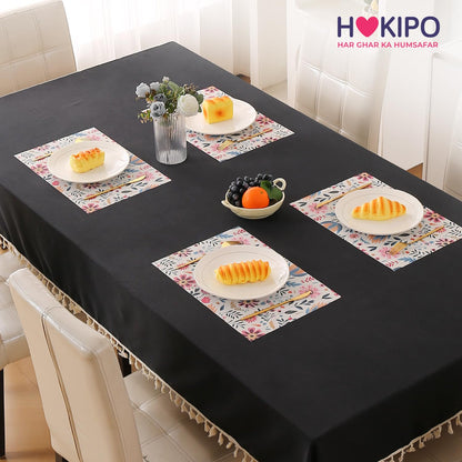 Artistic Flora PVC Washable Mats for Dining Table - Wild Daisies