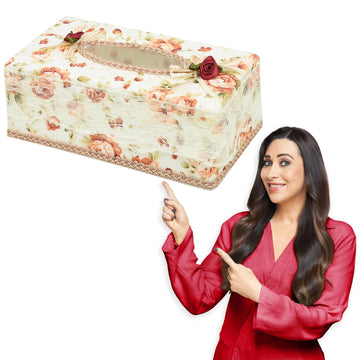 Plastic Tissue Box Holder, Brown