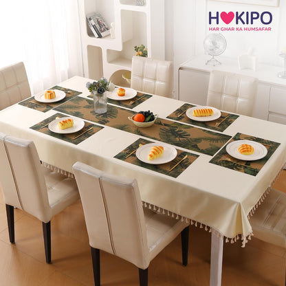 Botanical Tropic PVC Mats for Dining Table - Palm Leaves