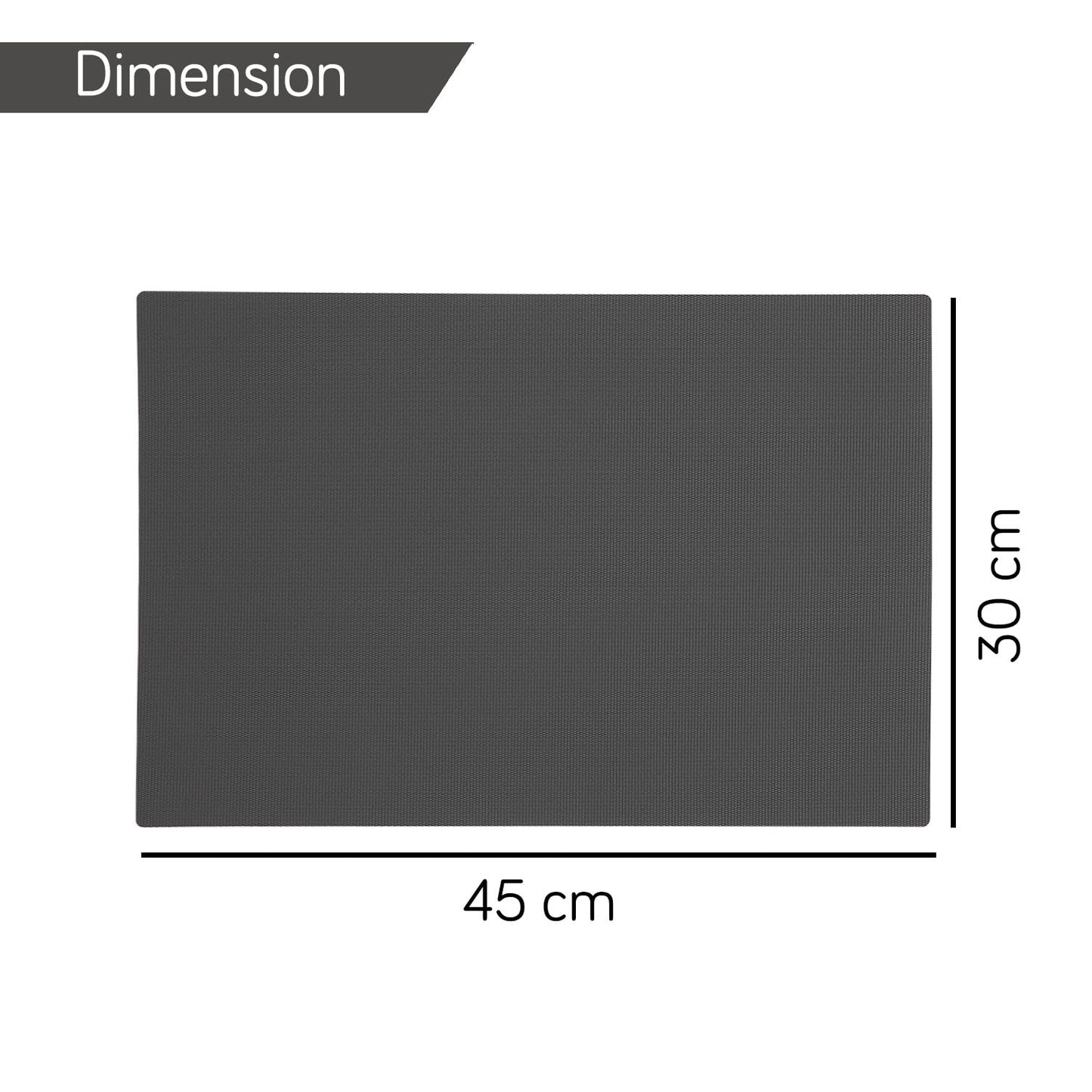 PP Waterproof Dining Table Mat, Anchor Grey
