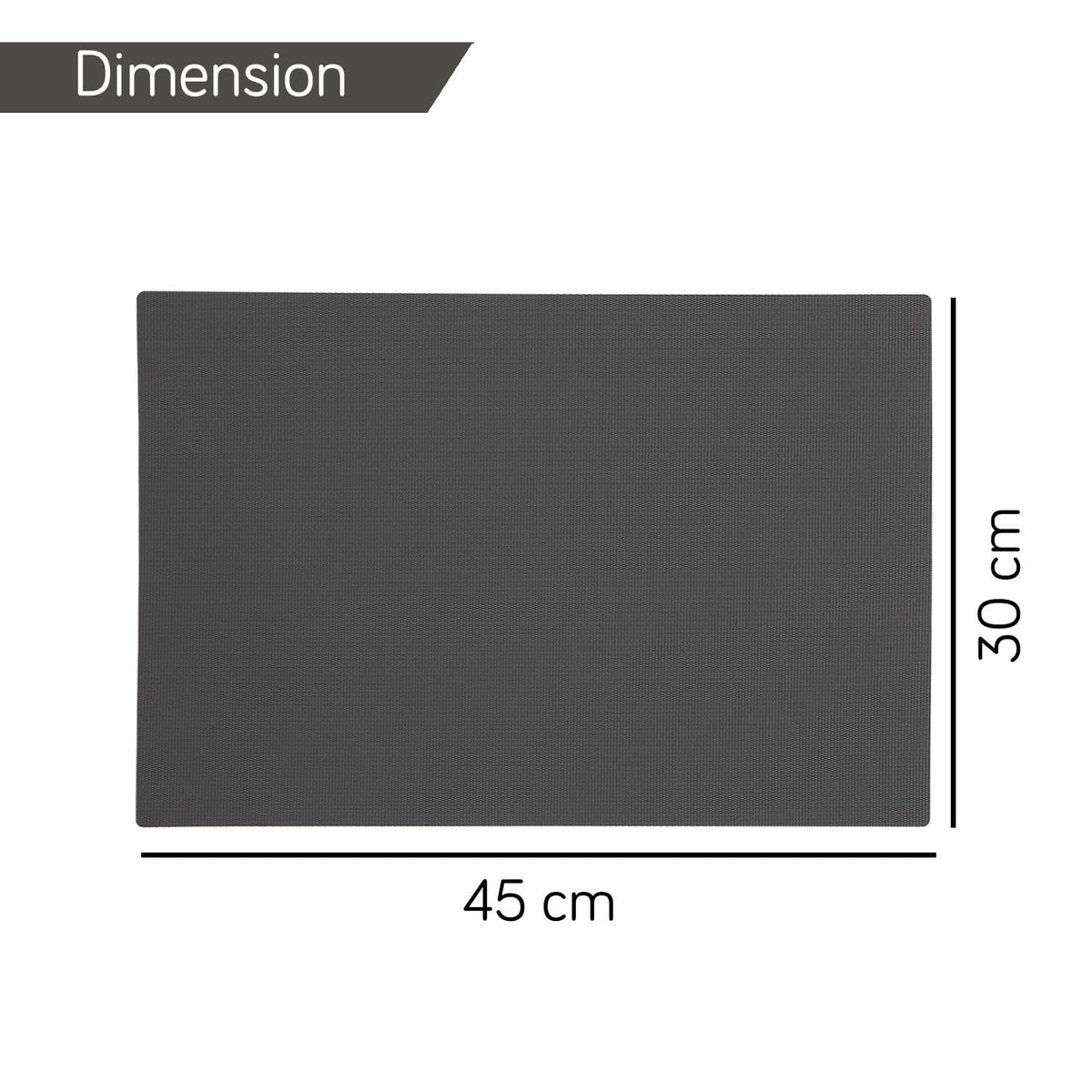 anchor grey waterproof dining table mat with dimension of 45 cm x 30 cm