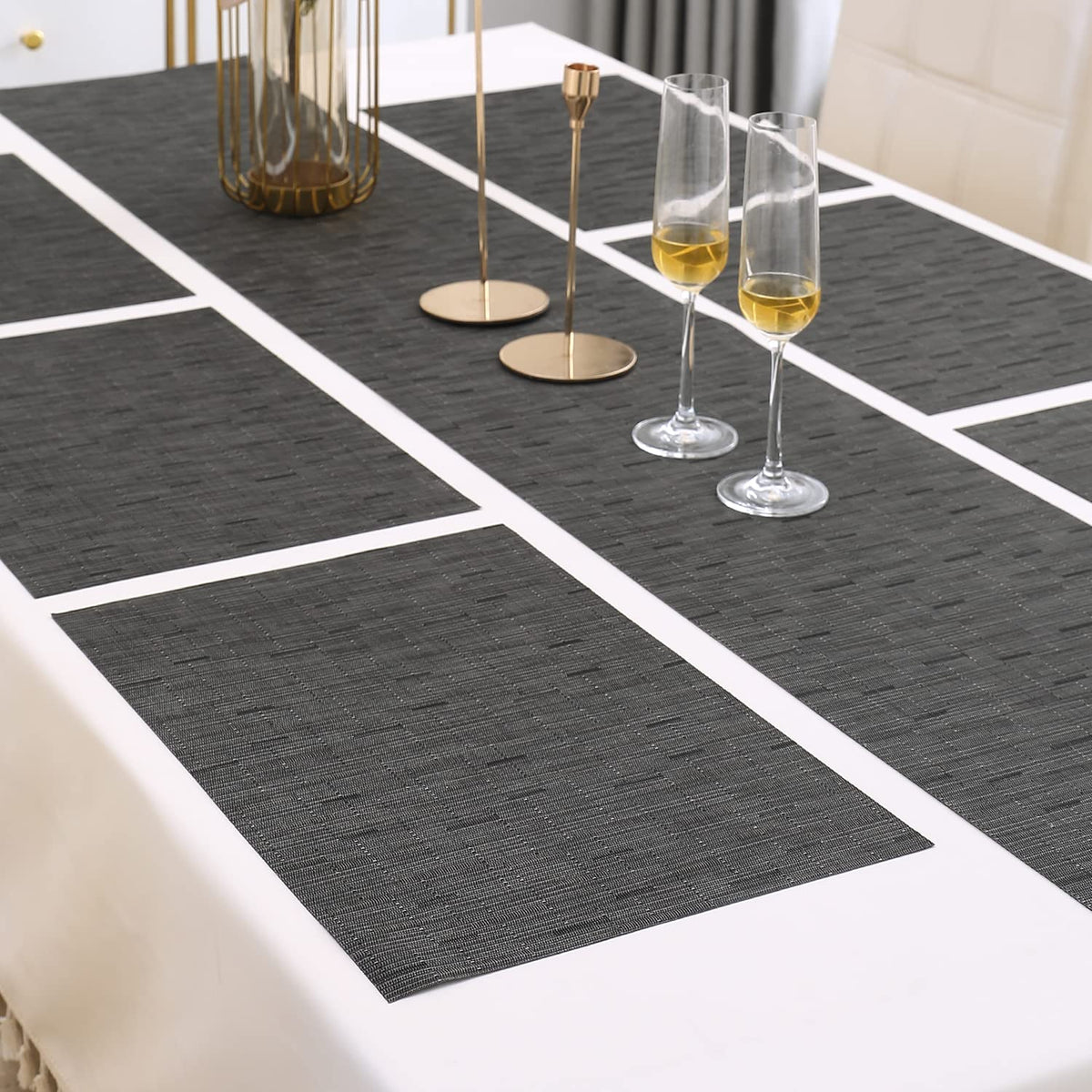 PVC Dining Table Mats, Black
