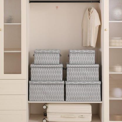 Foldable Cloth Storage Box | Wardrobe Organizer with Lid