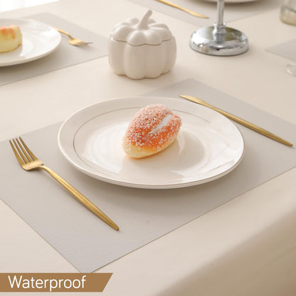 PP Waterproof Dining Table Mat, Beige
