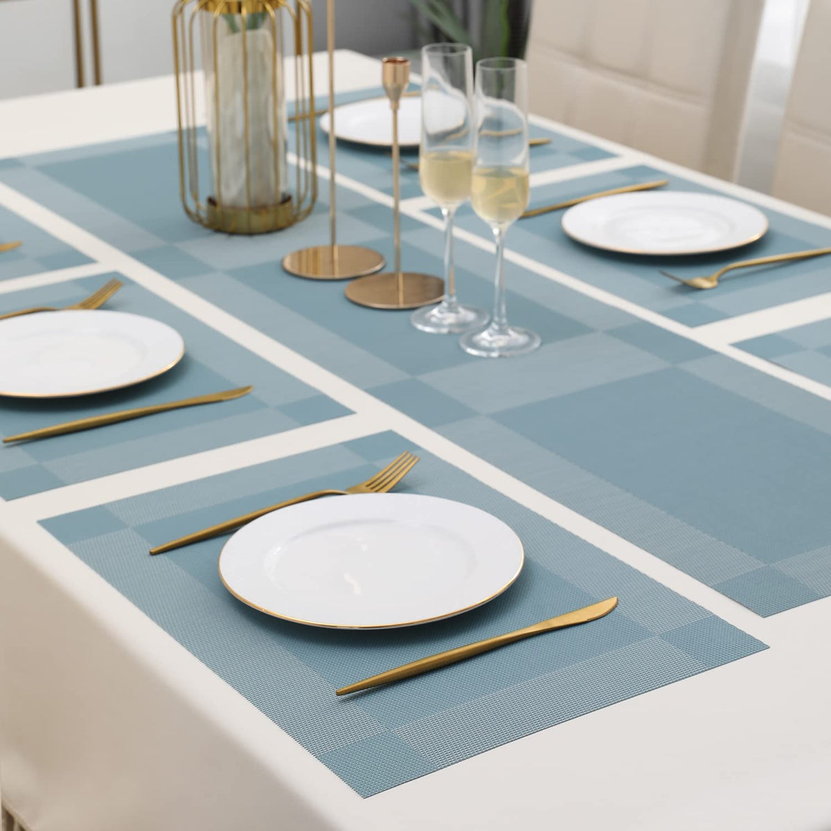 PVC Dining Table Mats, Blue