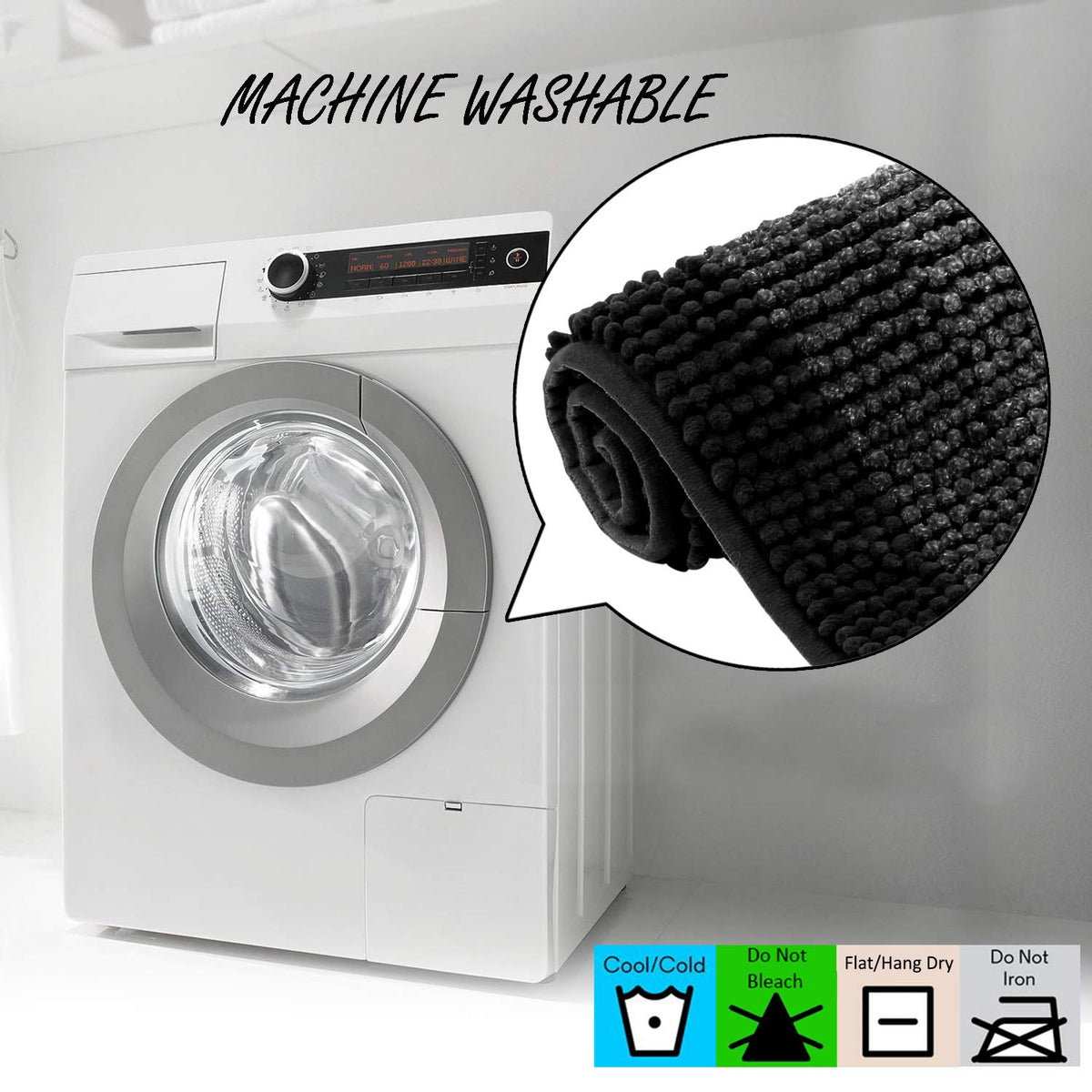Super Soft Machine Washable Bathroom Floor Mats