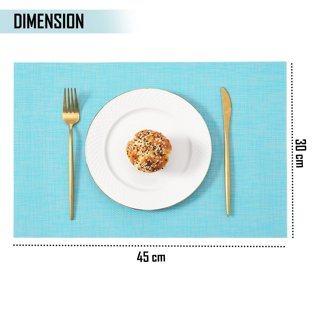 PVC Dining Table Mats,Turquoise