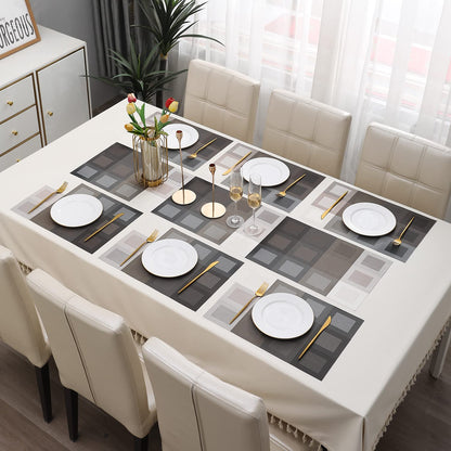 PVC Dining Table Mats, Gradient Brown