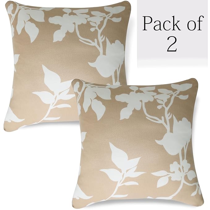 Waterproof & Quick-Dry Quilted Sofa Cover with Pockets on Armrest, Buff Brown Sillehoute Floral