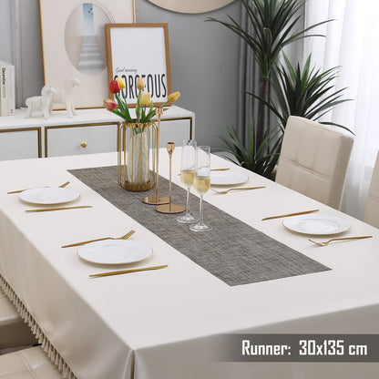 Table Runner for Dinner and Coffee Table, Silver Grey