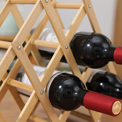 Wooden 5/6 Wine Bottle Display Rack