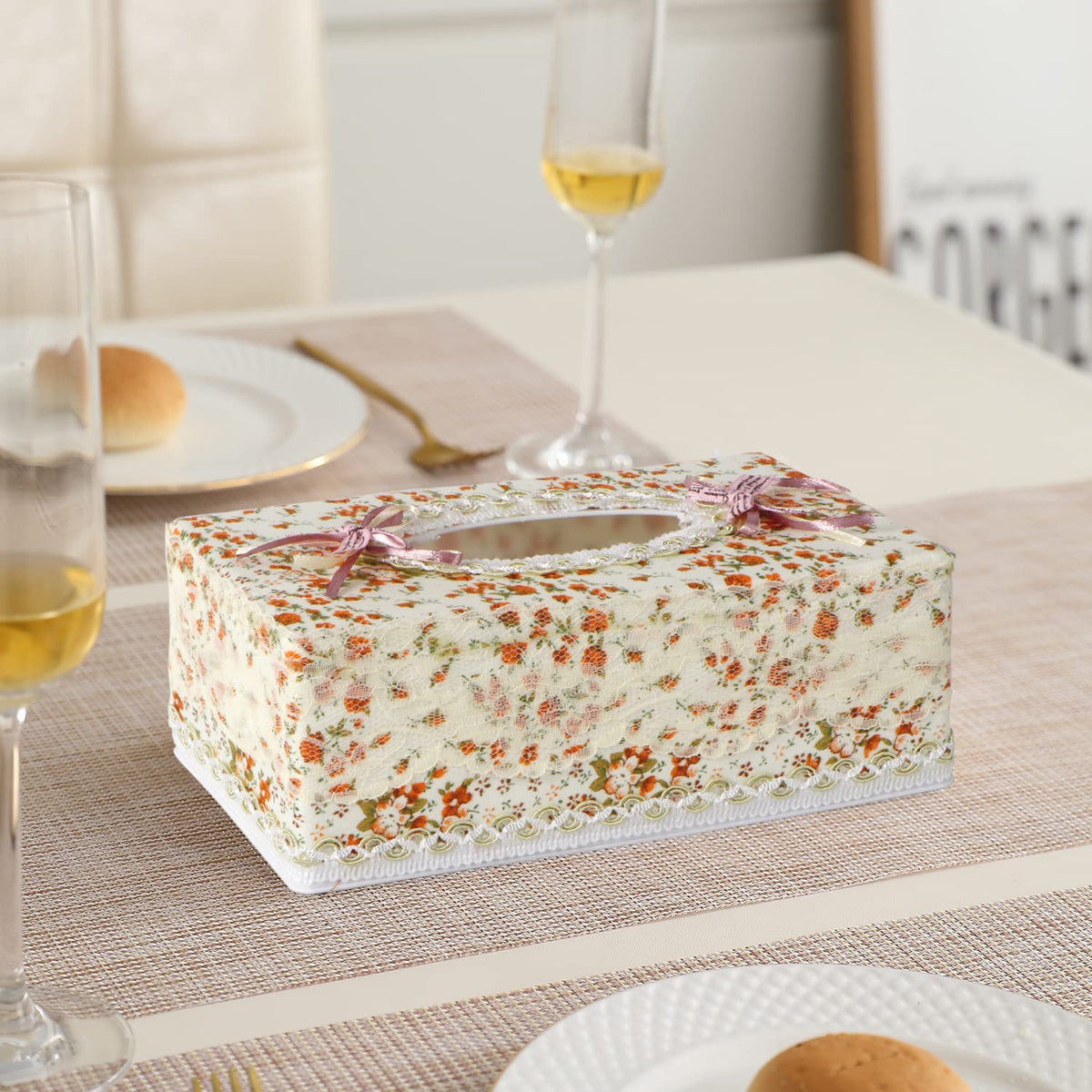 Plastic Tissue Paper Holder, Orange