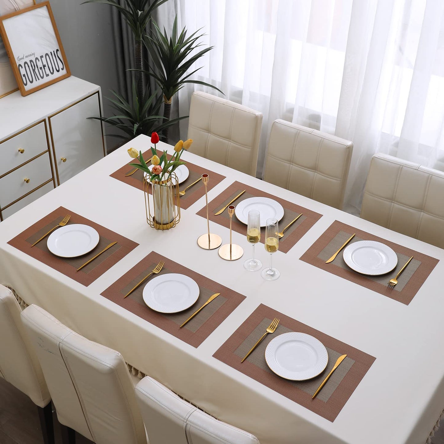 PVC Dining Table Mats, Metallic