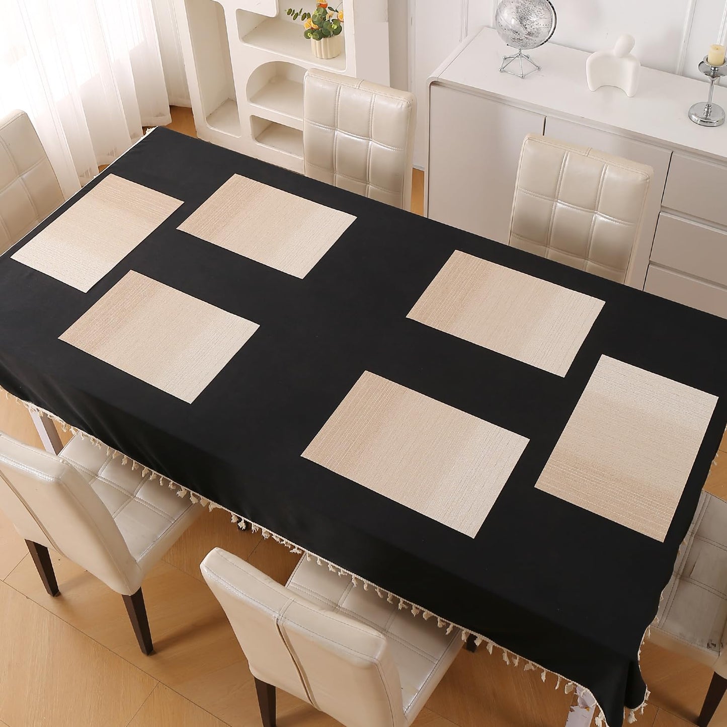 GradientHue PVC Mats for Dining Table - Sand Oasis