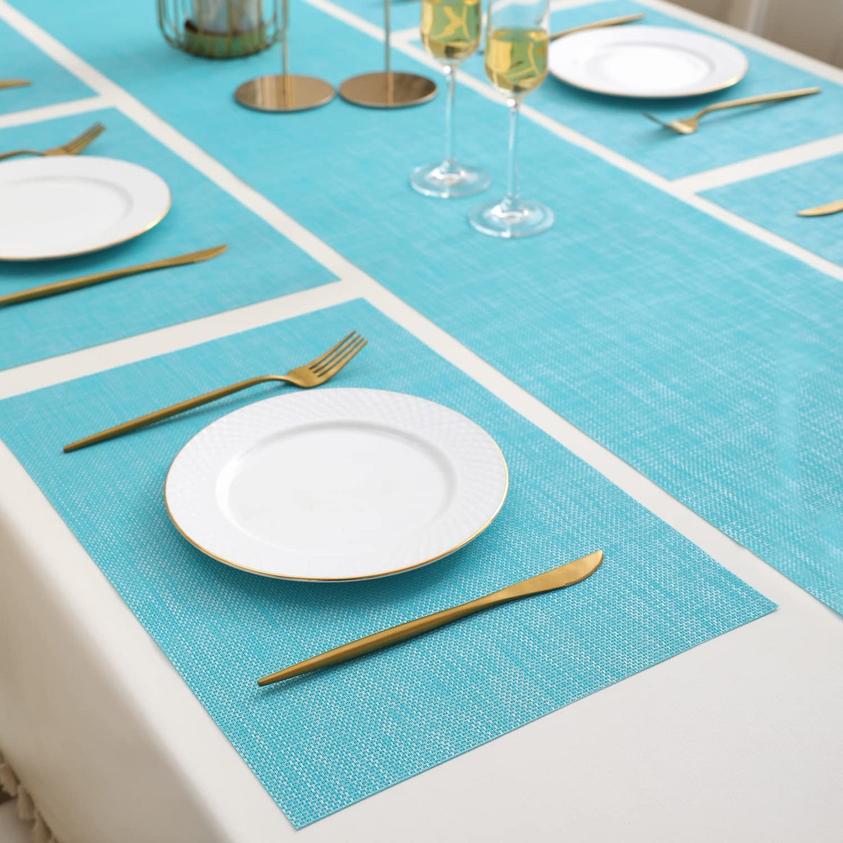 PVC Dining Table Mats,Turquoise