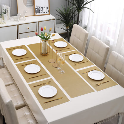 PVC Dining Table Mats, Golden