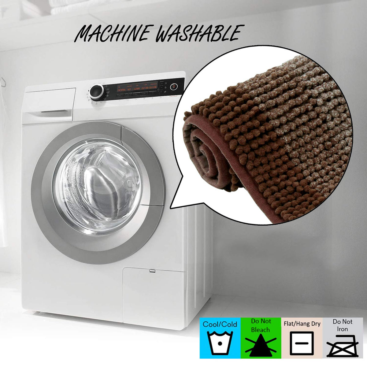 Buy Machine Washable High Absorbent Bathroom Mats | HOKIPO
