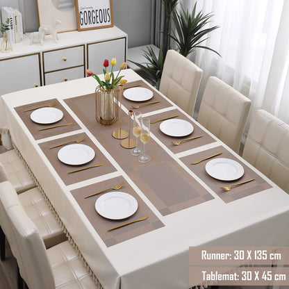 PVC Dining Table Mats, Copper Brown