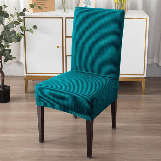200 GSM Jacquard Set of 1/2/4/6 Dining Chair Cover, Teal