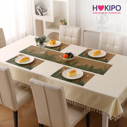 Botanical Tropic PVC Mats for Dining Table - Bird of Paradise Leaves