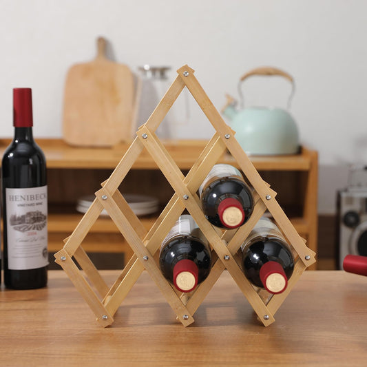 Wooden 5/6 Wine Bottle Display Rack