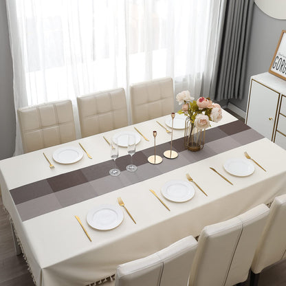 PVC Dining Table Runner, Brown