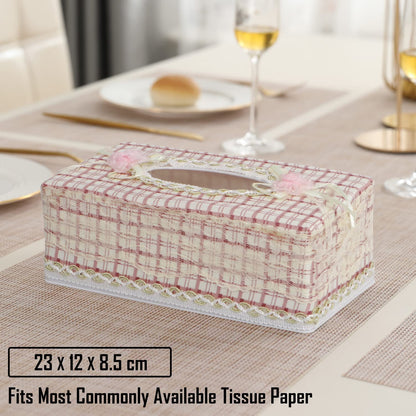 Plastic Tissue Box Holder, Ivory