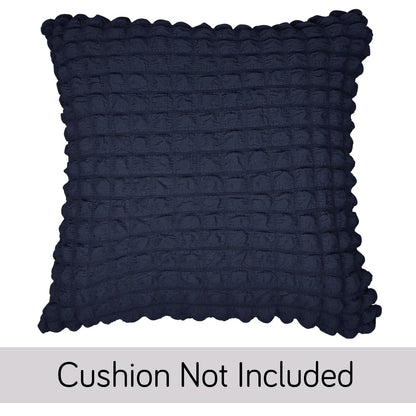 Buy Cute Navy Blue Colour Zippered Square Sofa Pillow Covers Online