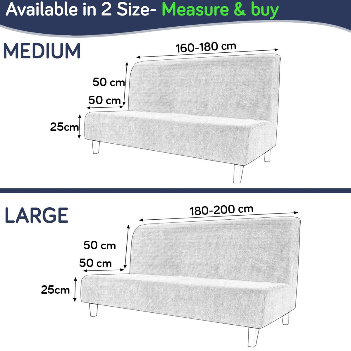 Buy Futon Sofa Cover Size Guide For Medium And Large Sofa Cum Bed | HOKIPO