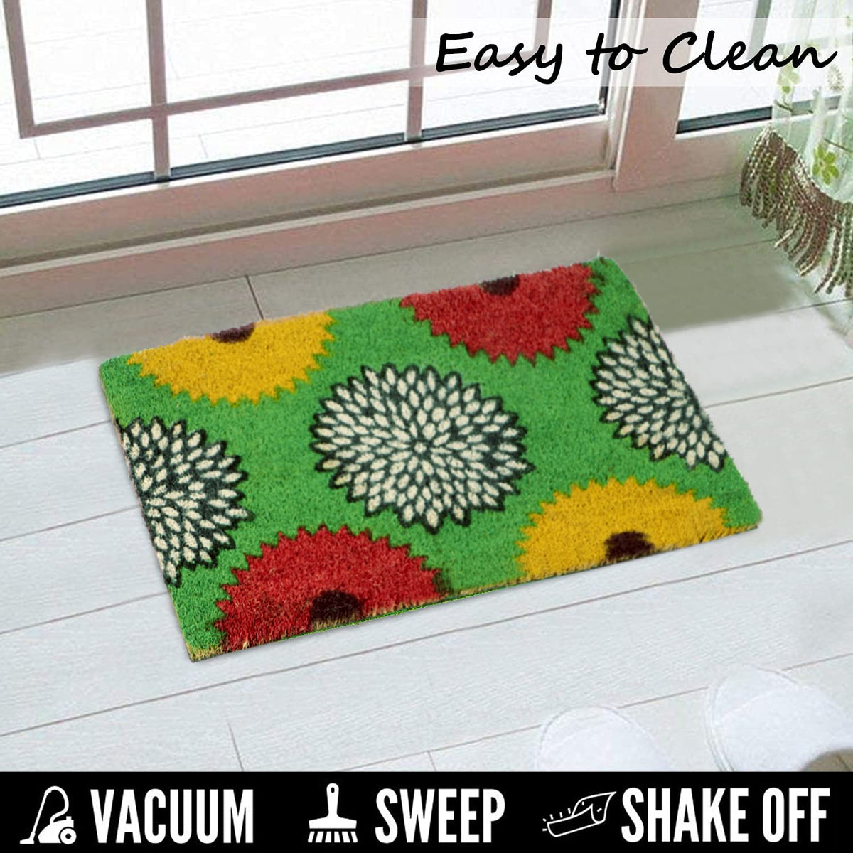 Coir Entrance Door Mat with Anti-Slip PVC Backing