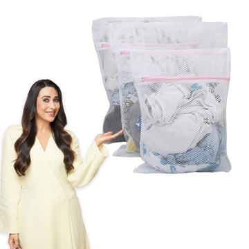 Mesh Washing Bag, Pack Of 3, White