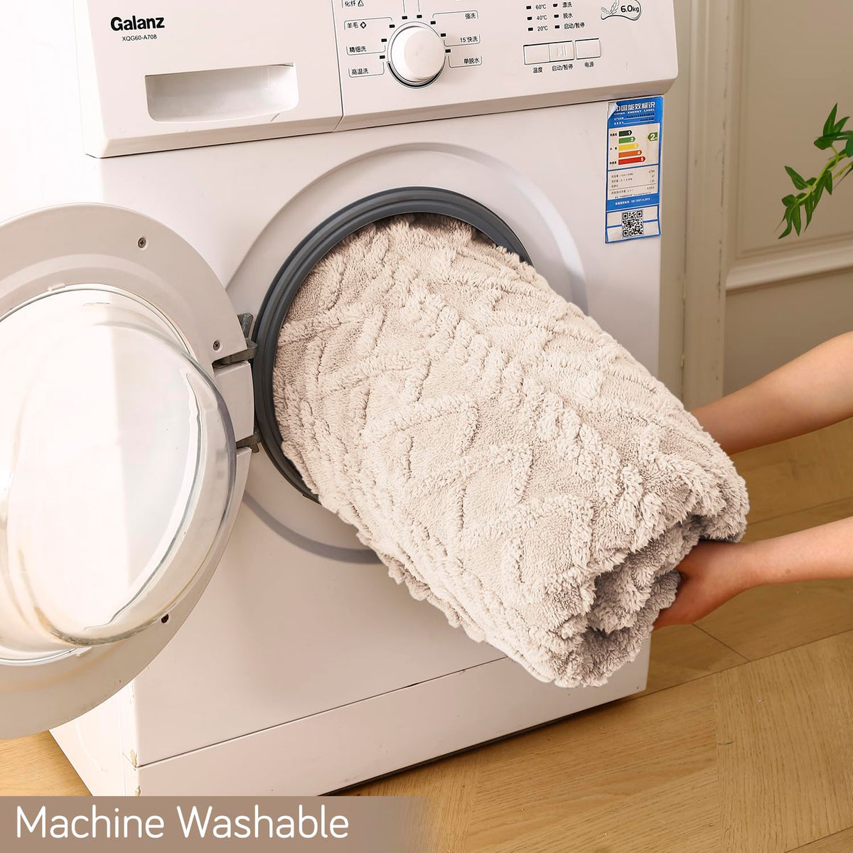Buy Beige Colour Blanket | Machine Washable | HOKIPO