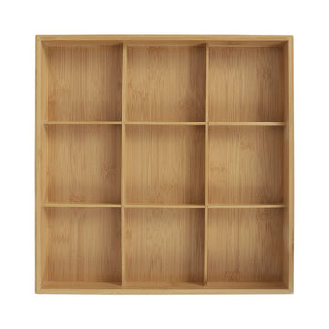 Eco-Friendly Bamboo 9 Compartment Storage Organizer for Home