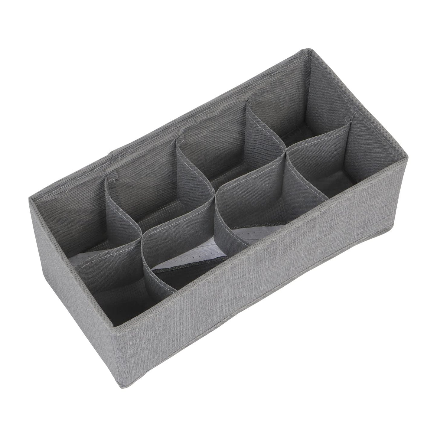Non-Woven Fabric Undergarment Organizer Storage Box For Drawers Bra Panty Socks Tie Lingerie Organizer For Wardrobe, Grey