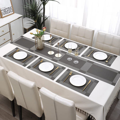 PVC Dining Table Mats, Dark Grey