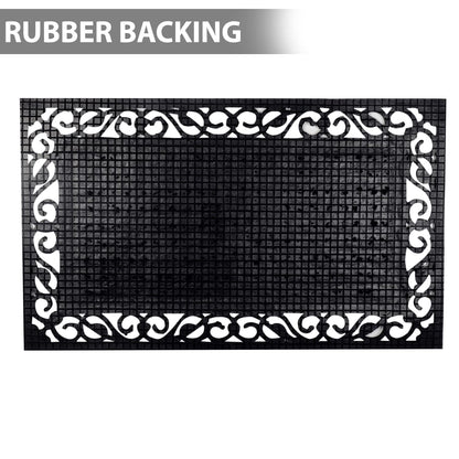 Natural Coco Coir Rubber Doormats for Home Entrance, 45x75 cm