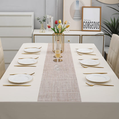 PVC Table Runner, Beige