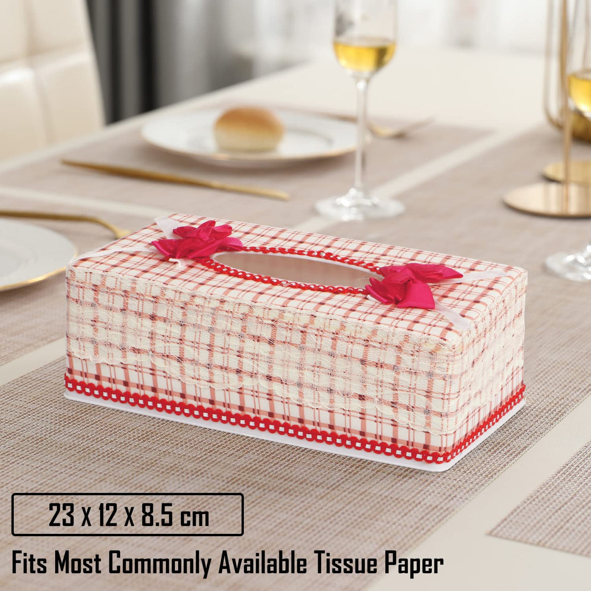 Plastic Tissue Paper Holder, Red