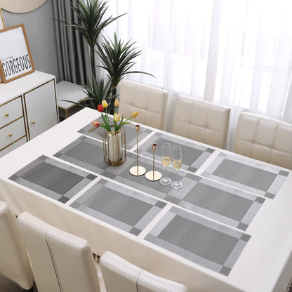 PVC Dining Table Mats, Grey