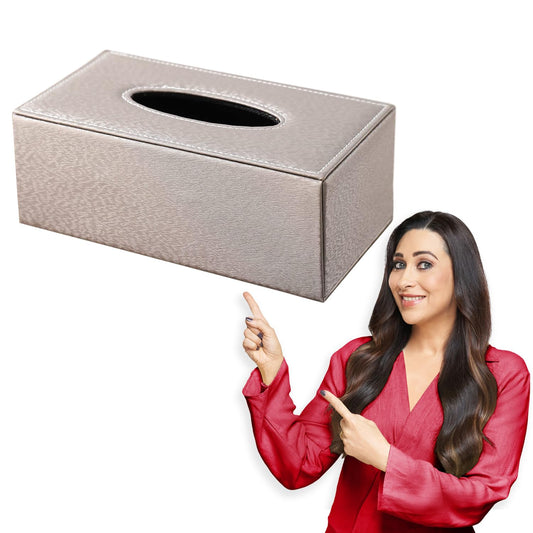 Buy Brown PU Leather Tissue Box | HOKIPO