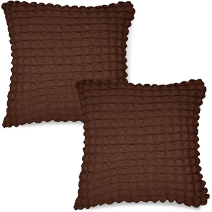 Buy Premium Dark Brown Colour Zippered Square Cushion Covers Online