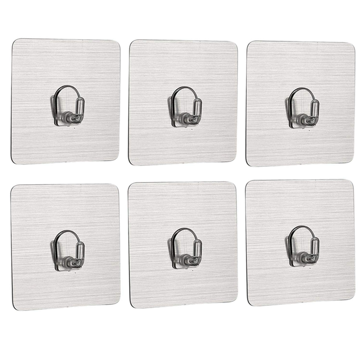Magic Sticker Series Self Adhesive Hooks, Pack of 6/12 (Load Bearing Capacity of 3 KG Each Hook)