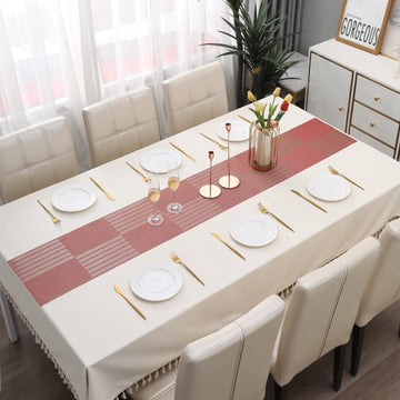 Buy Red Colour PVC Runner for Dining Table | HOKIPO