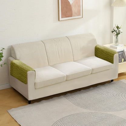 Premium Pebble Milk Velvet Anti Slip Sofa Mats, Pristine Green